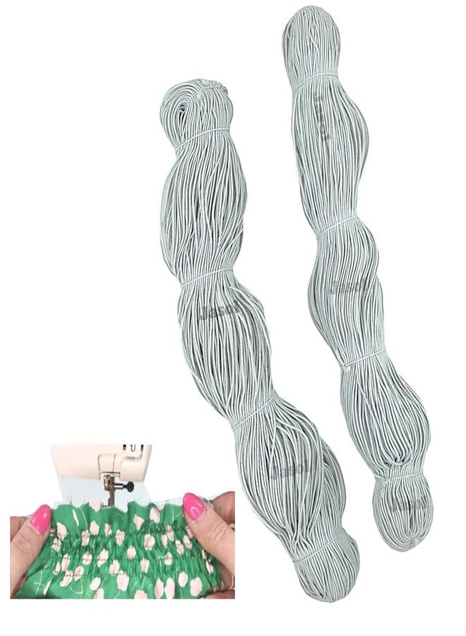 Jasol Bobbin Elastic Thread Pack of 2 Thread Elastic Roll Strong Bobbin Elastic Thread (White) - Image 1